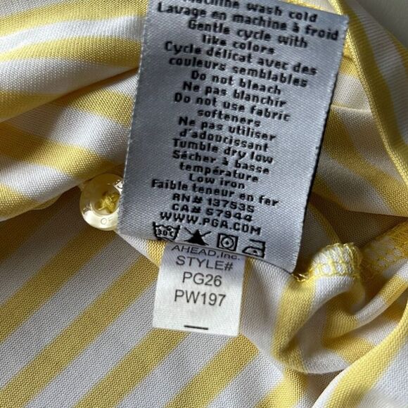 Mens PGA Golf Polo Shirt Greystone Logo Authentic Size XL Performance Yellow - Picture 9 of 9
